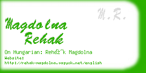 magdolna rehak business card